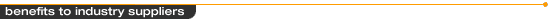 benefits to industry suppliers