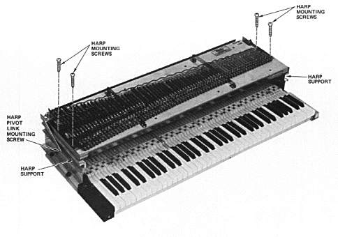 Rhodes Harp/Action Assembly