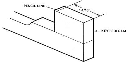 Key Pedestal -- Pencil Line Dimension