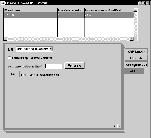 Screen capture of Configuration Window related to typical Navigation Window.