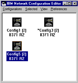 Screen capture of Network Configuration Editor Window.